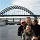 Group photo in front of the Tyne Bridge