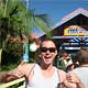 Chris gets excited outside Wet'n'Wild