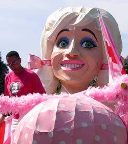 The Barbara Windsor float at Brighton Pride