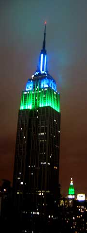 The Empire State Building at night