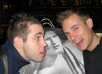 Simon and Mikey get friendly with Dennis, the Abercrombie boy