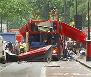 The London bus ripped apart in Tavistock Square (BBC)