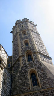 One of the many towers at Windsor Castle