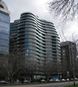 Adam's apartment building in Prahran