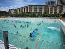 The wave lagoon at Darwin Waterfront