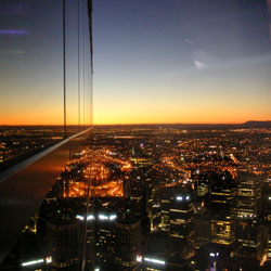 View from the Eureka Tower Skydeck at night
