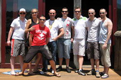 Group hug! The eight of us before heading home