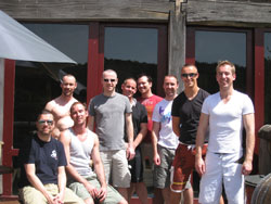 All 9 of us outside the Barnstay