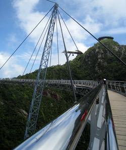 The lofty sky bridge in Langkawi
