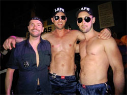 John, Chris, and me - just before marching
