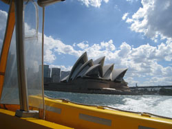 The Opera House seen from our water taxi