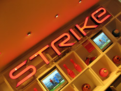 Strike, the bowling alley we visited on my birthday