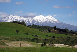 The snowcapped peaks of Tongariro