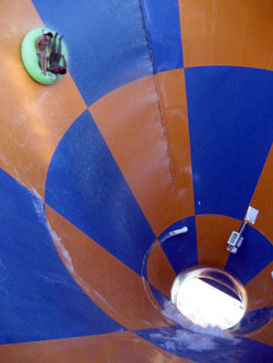 The Tornado slide at Wet'n'Wild
