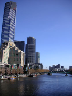 Looking over the Yarra at the South Bank