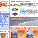 detail from one of the travel guides