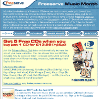 one of freeserve's many ecommerce emails