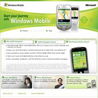 Screenshot - start your journey with Windows Mobile