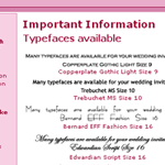 detail from the typefaces page
