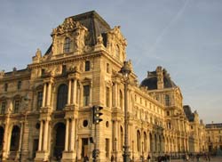 The north wings of the Palais du Louvre caught at midafternoon in December