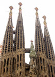 The spires of the Nativity Facade